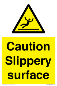 Caution Slippery surface